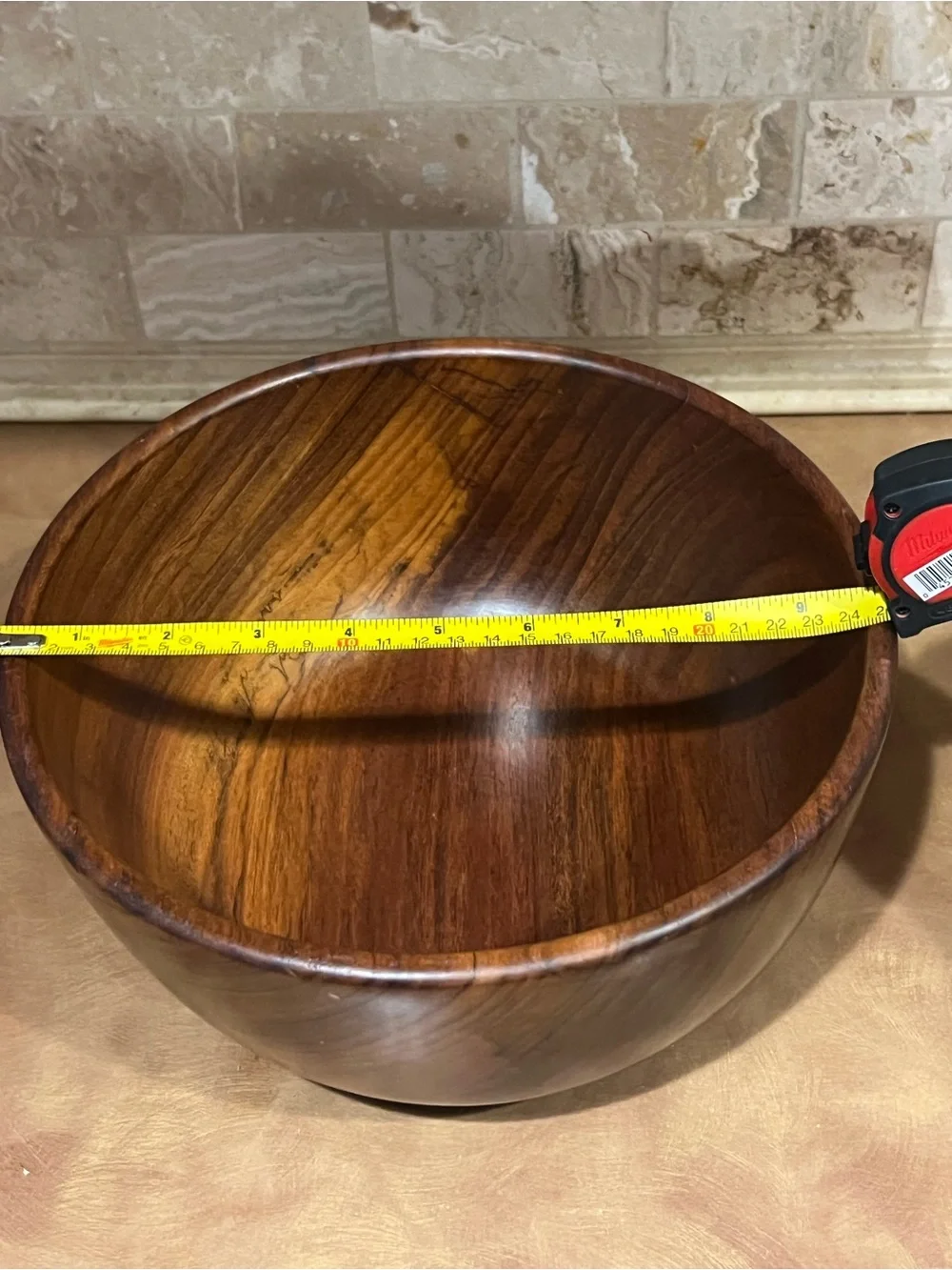 Vermillion Vintage Walnut 6 Piece Salad Bowl Set - Rich Brown